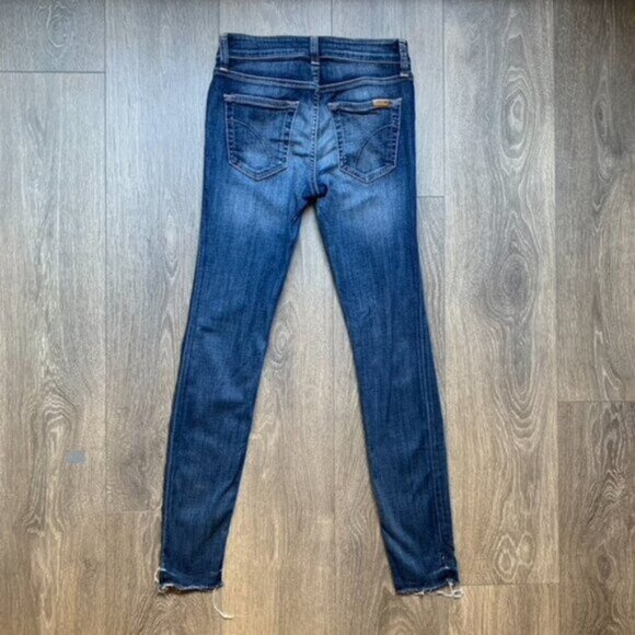 Revolve Joe's Jeans Skinny Jeans Icon Ankle Denim dark wash raw hem midrise 25 - Picture 14 of 16